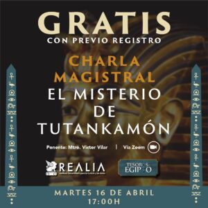 Conferencia por zoom - gratuita El misterio de Tutankhamon @ Online