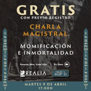 Conferencia por zoom - gratuita Momificación e inmortalidad @ Online