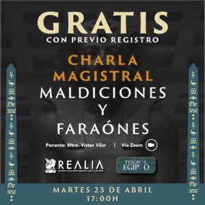 Conferencia por zoom - gratuita: Maldiciones y faraones @ Online