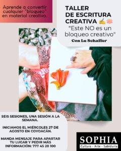 Taller escritura creativa: Este no es un bloqueo creativo @ Centro Sophia